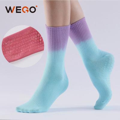 China Breathable Wholesale Custom Logo Grip Socks Anti-Slip Cotton Colors Yoga Socks for sale