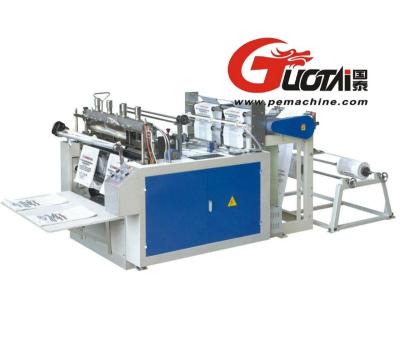 China Full Automatic High Speed ​​Double Lines Plastic Heat-sealing&Heat-cuttiing Cloth Plastic Bag Making Machine for sale