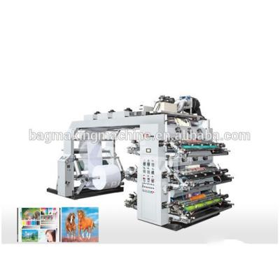 China High Speed ​​Printer 6 Paper Colores Non Woven Fabric Flexo Printing Press for sale