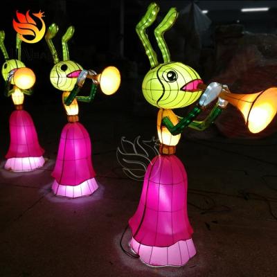 China Customized Outdoor Environmentally Friendly Silk Zoo Animal Theme Park Garden Lantern Festival Lamp Insect Ant Wire LED Craft Iron Waterproof Decor for sale