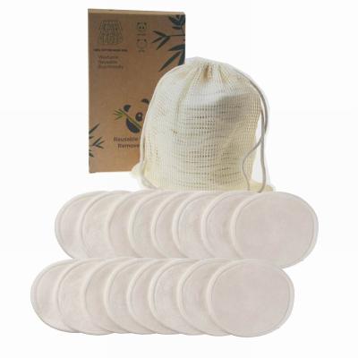 China Ultra Soft Washable Rounds Cleansing Facial Cotton To Make Up Reusable Bamboo Makeup Remover Pads for sale