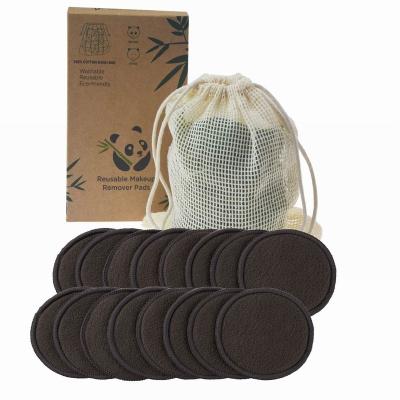 China Ultra Soft Bamboo Charcoal Makeup Remover Reusable Bamboo Cotton Pads for sale