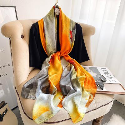 China Chiffon Scarves For Women Light Print Pattern Scarf Fashion Floral Sunscreen Shawls for sale