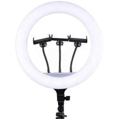 China Adjustable shine youtube tiktok selfie led ring light with tripod stand 18 inch ring light phone ring fill light for sale