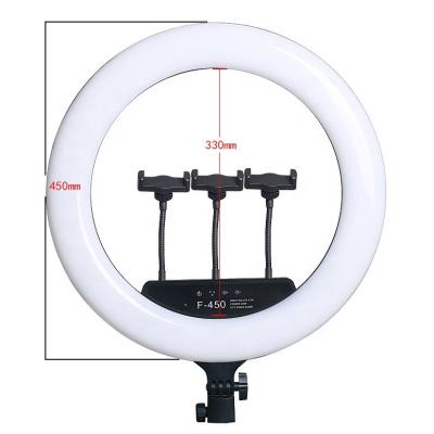 China Brightness Keianmi Adjustable Photography Ringlights With Stand 18 Inch Ring Light Lamp for sale