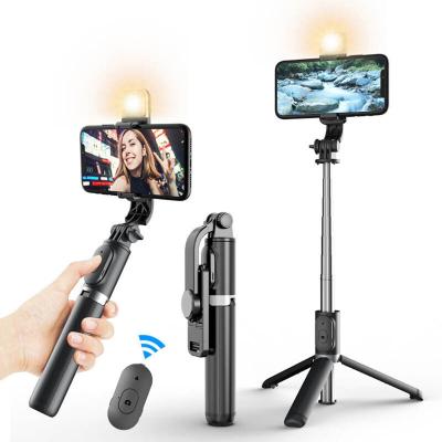 China Portable Flexible 360 ​​Smartphone Tripod Fill Lighting Selfie Stick Shutter Monopod Mobile Phone Fill Light Wireless Remote Control Selfie Stick for sale