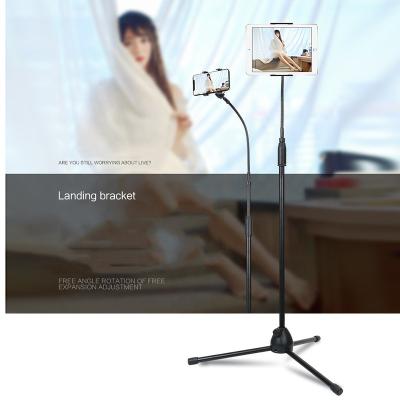 China Flexible Live Broadcast Gooseneck Floor Stand Phone Holder For Tablet Tripod Pour Tablet for sale