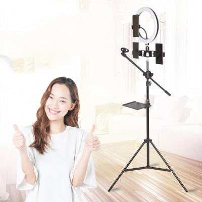 China Foldable Hot Selling Newly Mini Desktop Ring Light With a Camera Tripod for Video Cameras for sale