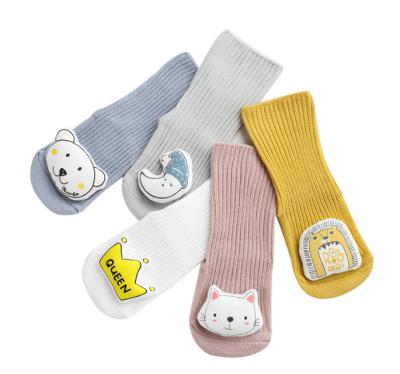 China Breathable Custom Socks Baby 3d Cartoon Socks Newborn Baby Anti Slip Socks Cotton for sale