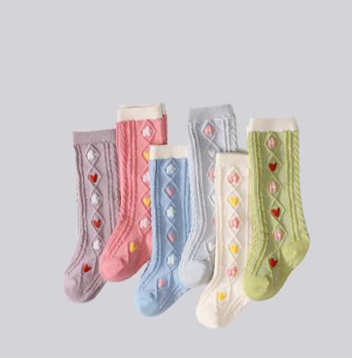 China Breathable Cute Newborn Knee High Socks 0-5 Years Old Baby Kids Socks for sale