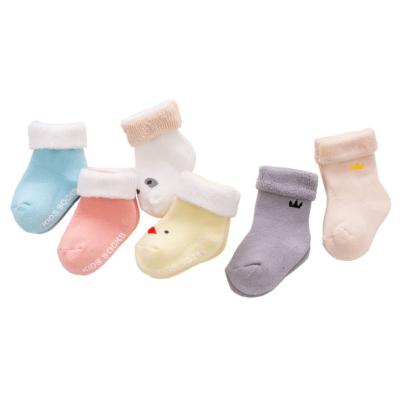 China Anti-Slip Baby Anti-Slip Winter Cute Baby Socks Lovely Custom Thick Cotton Grip Non Slip Socks For Baby for sale