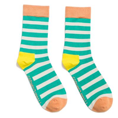 China Fashion Antibacterial Soft Comfortable Casual Color Striped Men Business Bamboo Socks With Logo Bamboo Socks Custom Made for sale