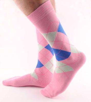 China OEM Design Private Label Novelty Socks Mens Crew Breathable Dress Diamond Geometric Designer Socks Custom for sale