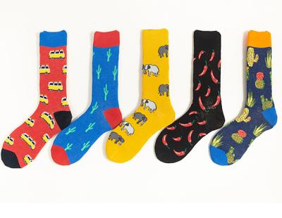 China Cotton Crew Novelty Antibacterial Vivid Colorful Socks For Mens Dress Mens Unique Good Quality Wholesale Custom Socks for sale