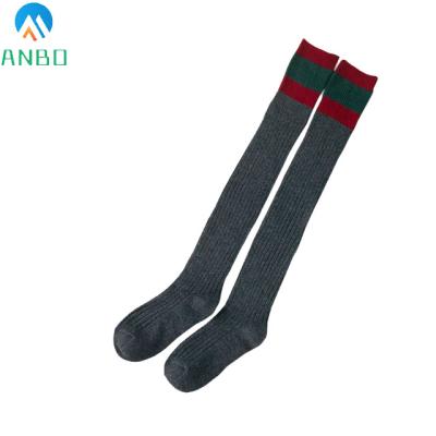 China Antibacterial Custom Cotton Over The Knee Socks High End Long Knee Socks China Cotton For Women for sale