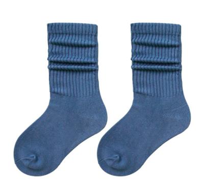 China Solid Color Kids Sporty Custom Soft Novelty Tube Sock High Quality Custom Cotton Baby Toddler Slouch Socks For Kids for sale