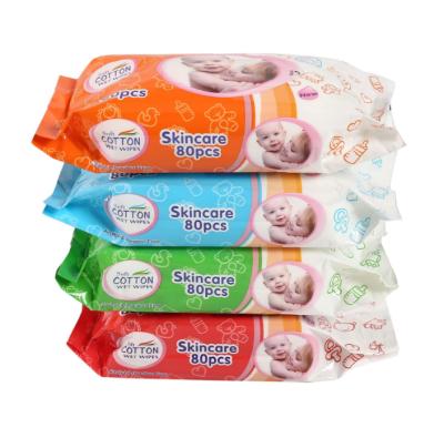 China Baby Skin Cleansing Soft Organic Disposable Natural Baby Care Tender Unscented Sensitive Wet Wipes For Baby for sale