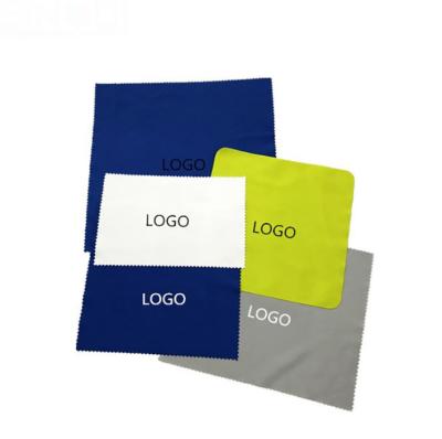 China custom screen printed microfiber cleaning cloths for glass silk logo printed microfiber lens cleaning cloth 001 for sale