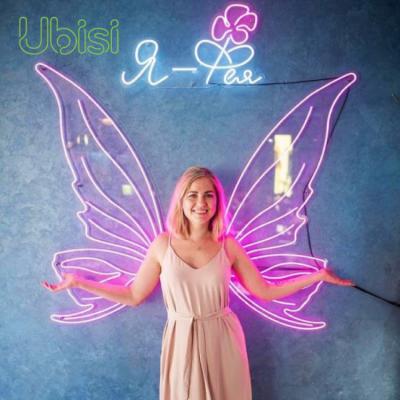 China Handmade Angel Wings Neon Wall Decor Retail Store Signs for Home and Bar for sale