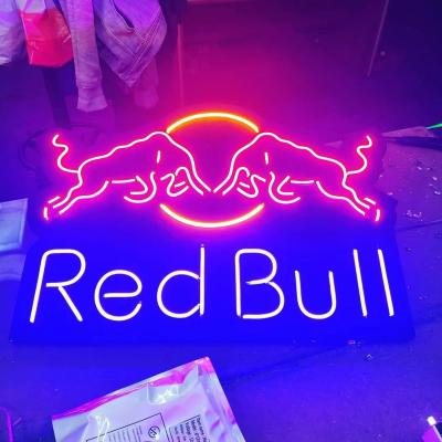 China Retail Store High Brightness Hot Dropshipping Red Bull Waterproof Acrylic Neon Sign for sale