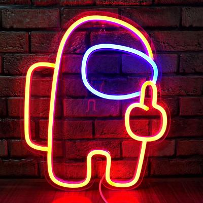 China 2022 Office Neon Sign Wired 220v Neon Sign Hot Selling Customs Lead Neon Game For Internet Bar for sale