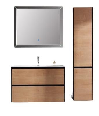 China Modern Apartment MDF MIRROR BASIN FURNITURE / MFC STOP BATHROOM PRODUCT VANITY CABINET MUG1801 MOERSHU ONE for sale