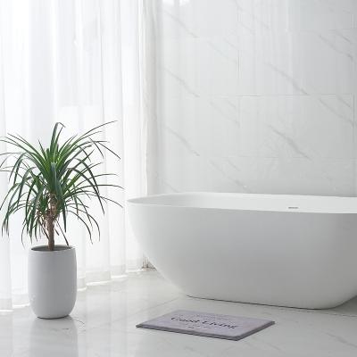 China Freestanding Polymarble bathtub with matte finish for sale