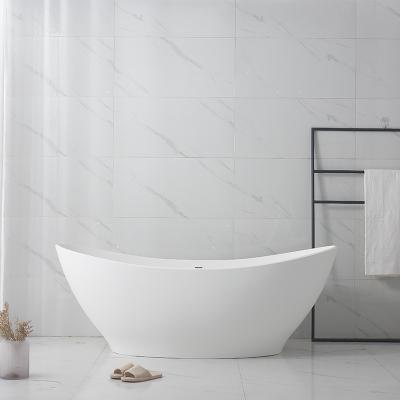 China Freestanding polymarble bathtub with drainage for sale