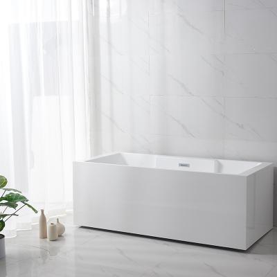 China Free CUPC Approved Rectangle Acrylic Bathtub For Bathroom for sale