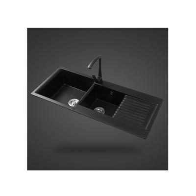 China With Faucet Limited Time Offer Black Quartz Kitchen Compound Rectangle Modern Countertop Sinks for sale