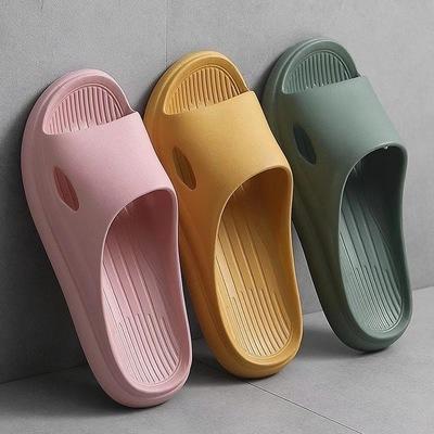 China Thick Bottom Platform Chunky Heel Living Room Bathroom Evergreen Home Women Slippers Slips Non Slip Trend Designer Shoes Ladies Female for sale