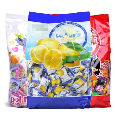 China Custom Chocolate Candy Foil Wrapper Snacks Food Packaging Disposable Material Small Plastic Bag for sale