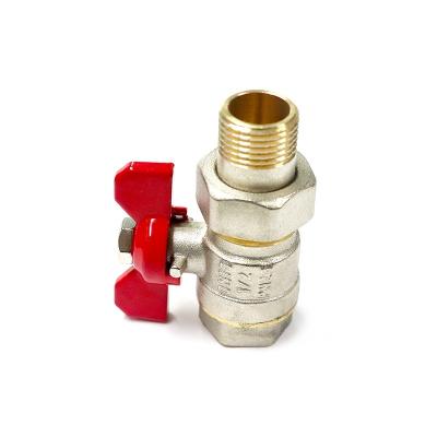 China General Manual General Brass Ball For Water Use Aluminum Butterfly Handle Diesel Oil Ball Valve 1/2