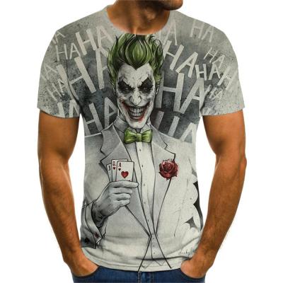 China Anti-pilling Outdoor digital trade 3D printing clown role T-shirt Europe and the United States fashion men's T-shirt wholesale for sale