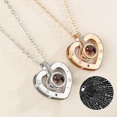 China TRENDY 2023 Simple Pendant Ins Net Red Inlaid Color Zircon Love Bear Necklace Sweater Chain A More Wearing Four-Leaf Clover Necklace for sale