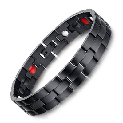 China CLASSIC 2023 New QZK Men and Women Magnet Energy Bracelet Magnetic Titanium Steel Bracelet Fashion Health Promotion for sale