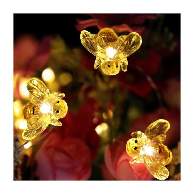 China Fairy LED Summer Bee Dragonfly Strip Light Waterproof Indoor Outdoor Decor for Valentine Room Home Window Party Decoration for sale