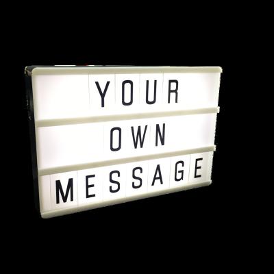 China AROUND USB Battery Power DIY Cinema Led Cinematic Light Box Letter For Home Room Bedroom Decoration Lamp With Letters for sale