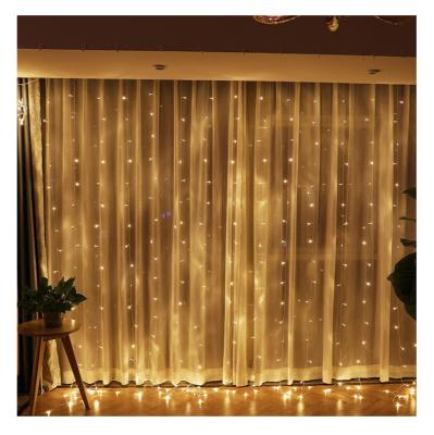 China Safety Holiday Indoor/Outdoor Solar Led Curtain String Lighting Christmas Remote Control Home Indoor Outdoor Decoration Fairy Lights for sale