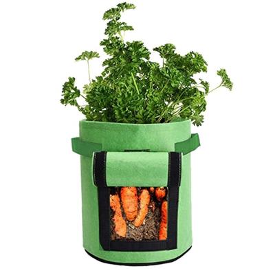 China Wholesale 4 Pack Breathable Vegetable Grow Bags Breathable Potato Grow Bags Tomato Fabric Grow Root Control Container Bag for sale