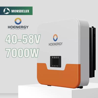 China Green Energy Hoenergy Low Voltage 40~58V 7000W 50/60Hz LCD Inverter Hybrid Battery For Home 550*200*515 for sale