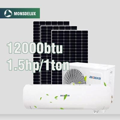 China Household 100% Power Saving Solar AC R32 1/1.5/2/3hp 12000btu Split Solar Powered Air Conditioner AC Solar Air Conditioner Home for sale