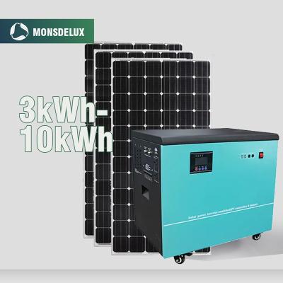 China 5kw 5kwh 5kw Lifepo4 Home Solar Generator Battery All In One System Mppt Solar Powered Home Use Off Grid Solar Power System for sale