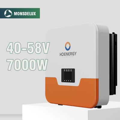 China Green Energy Hoenergy Low Voltage 40~58V 7000W 50/60Hz LCD Inverter Hybrid Battery For Home 550*200*515 for sale