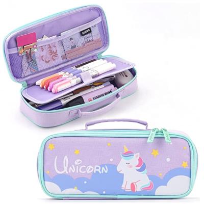 China Schools & Cute Office School Pencil Case Unicorn Pencil Pouch Medium Capacity Pen Bag Portable Multifunctional with Compartments for Girls Kids for sale