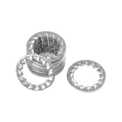 China Galvanized Toothed Lock Washer M5 M6 M8 Carbon Steel Lock Washers With Internal Teeth for sale