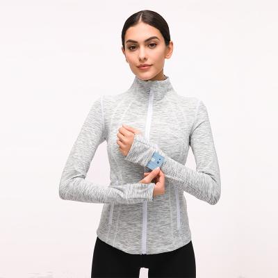 China Plus Size Breathable Long Sleeve Slim Slim Fit Women Sports Yoga Running Nylon Jacket for sale