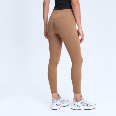 China Breathable High Waist Naked-Feel Yoga Proof Squat Workout Running Fleece Lined Leggings for sale