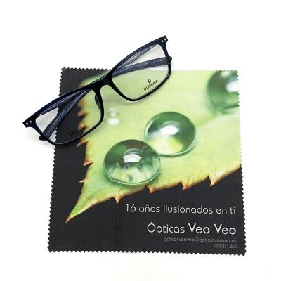 China Sustainable Custom Printing Microfiber Glass Sunglass Cleaning Cloth for sale