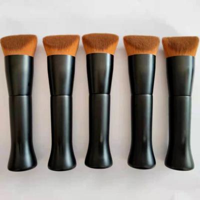 China Flat Brush Powder Liquid Cream Base Kabuki Blending Polishing Brush for sale